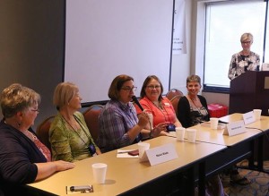 Non-Fiction Panel Margaret Rose Realy, Nancy Ward, Pat Gohn, Heidi Hess Saxton, Claudia Volkman and Lisa Mlandnich discuss the writer-editor relationship